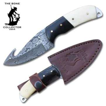 Damascus Gut Hook Knife