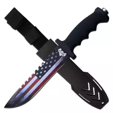 American flag fixed blade