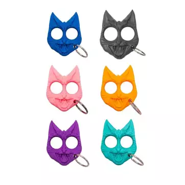 Cat-shaped self-defense keychain for women