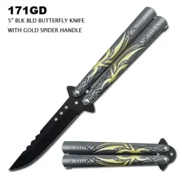 Spider Design Butterfly Knife